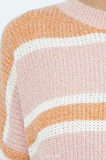 Ginny Knit | Pink + Orange Stripe