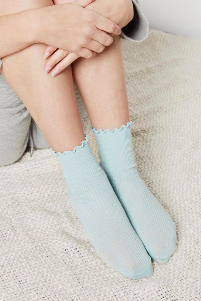 Iris Frill Sock | Baby Blue