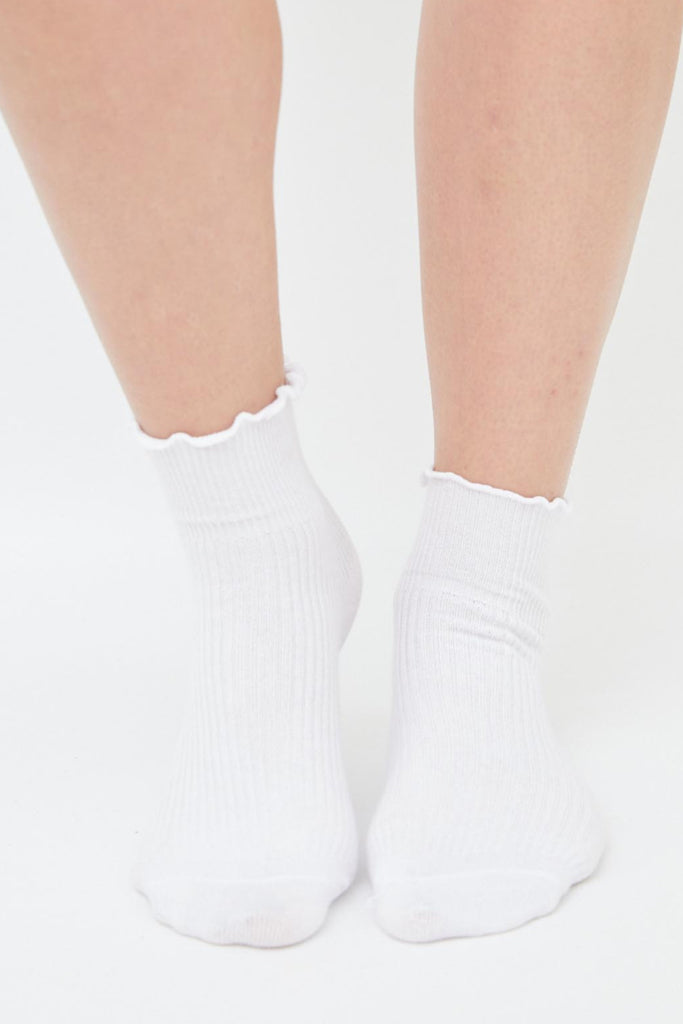 Iris Frill Sock | White
