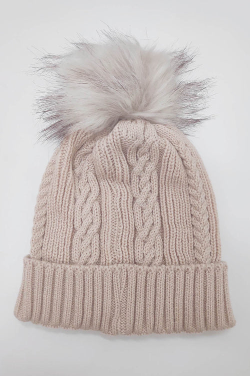 Ruthie Cable Beanie | Nude